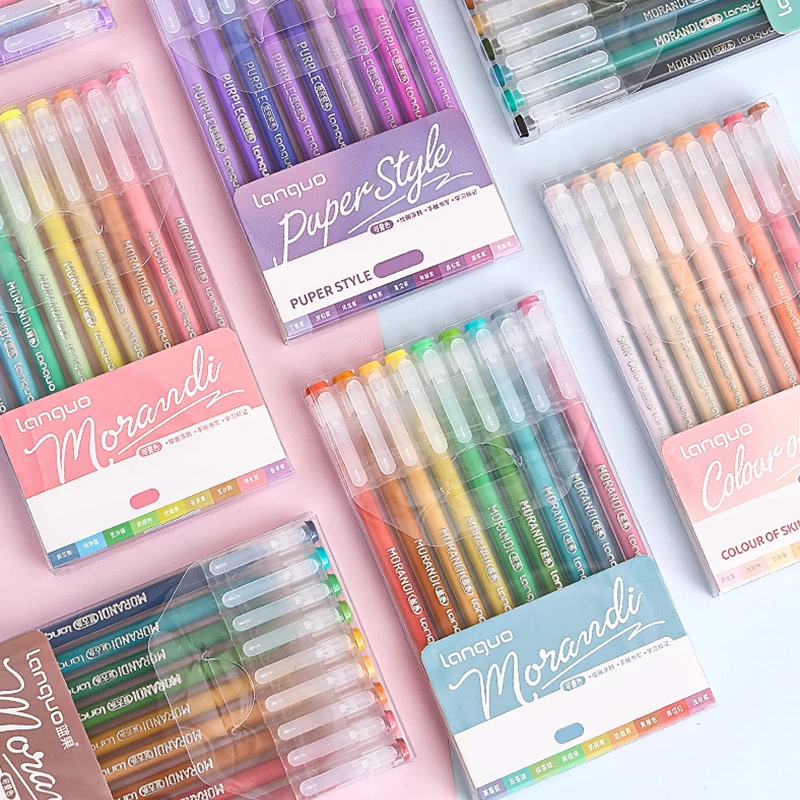 

Набор цветных ручек 23Style, 9 шт./компл., большой объем чернил, цвета Моранди, для студентов, для заметок и рисования