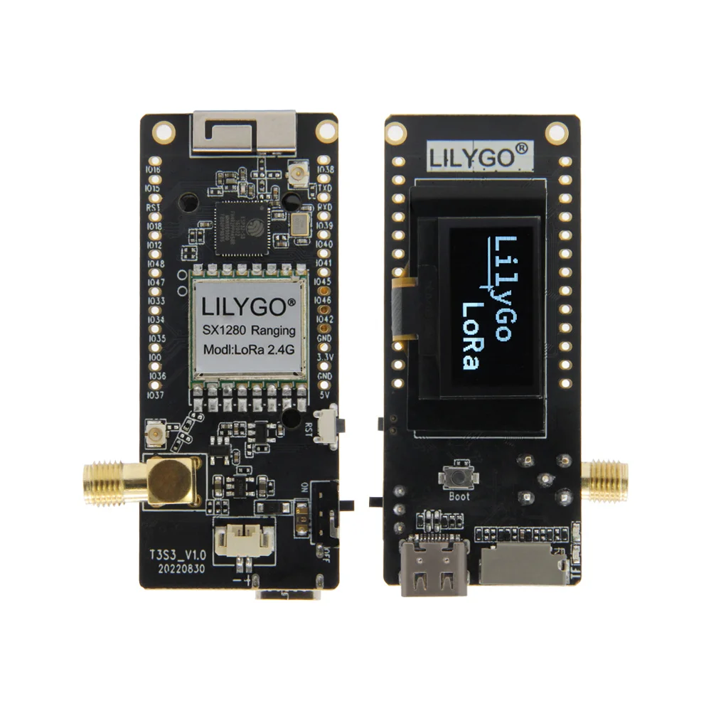 Imagem -03 - Lora Sx1280 2.4g Placa de Desenvolvimento Wifi Bluetooth Módulo sem Fio 096 Polegadas Display Oled Tipo-c T3s3 V1.0 Esp32-s3