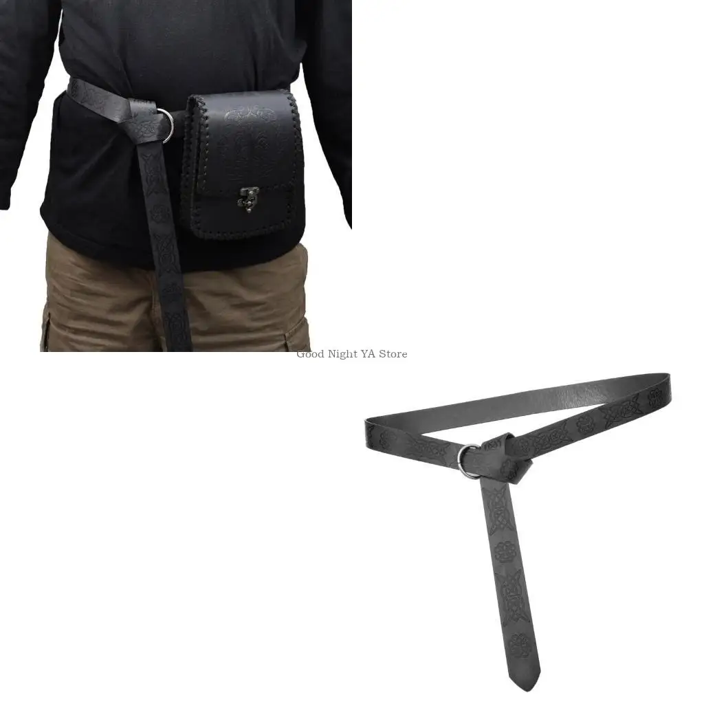 Cintura Edad Media perfecta para reuniones fiestas disfraces Cinturón marrón cinturón en relieve cintura marrón