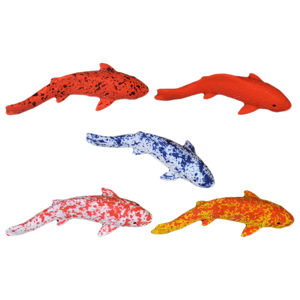 

5pcs Simulated Koi Ornaments Realistic Mini Goldfish Aquarium Decor Artificial Small Resin Office Garden Statue