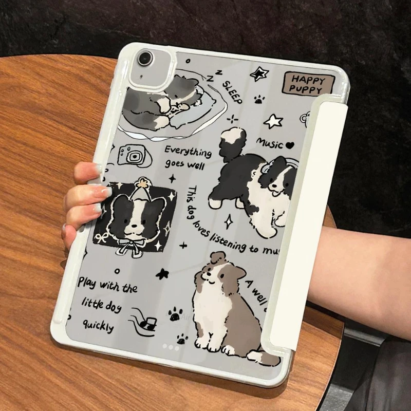 Protective Case for 10.2 7th 8th 9th Gen IPad 10th Generation IPad Air 5 Air 4 10.9 IPad Pro 11 2022 Cute Puppy Cover Simple