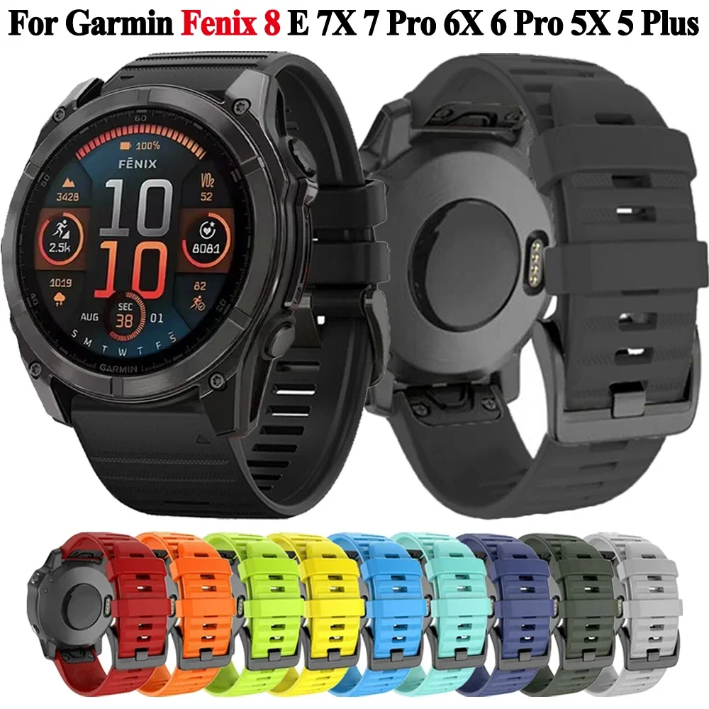 20 22 26mm Quickfit Strap Suitable For Garmin Watch Fenix 8 51 47 E 7X 7 7S Pro 6X 6 6S Pro 5X 5 5S Plus Enduro 3 Strap Bracelet