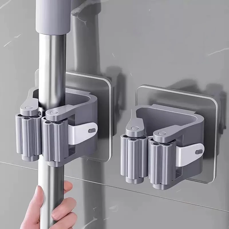 Multi Specification Hooks Adhesive Wall Hanging Mop Rack Broom Hanger Hook Kitchen Bathroom Organization Home Accessories