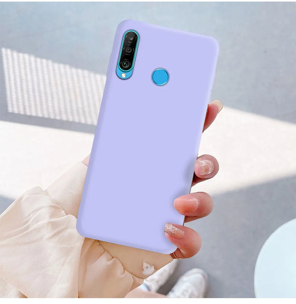 Neue Flüssigsilikon-Handyhülle für Huawei P30 Lite, weiches flüssiges Silikon, Silikon, schützt die Original-Rückseite – Detail 8