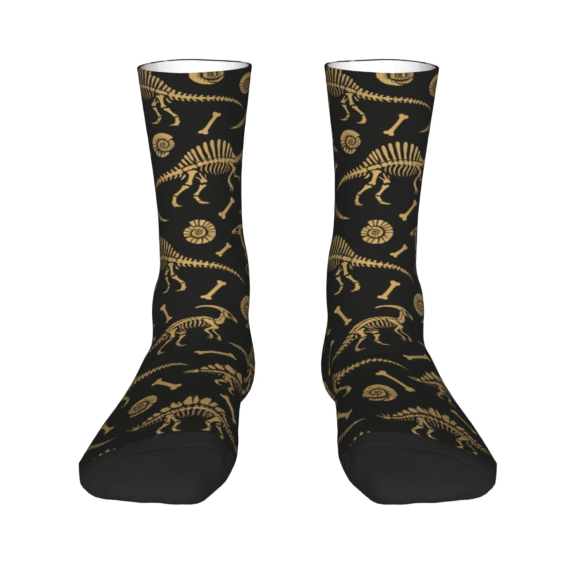 Novelty Retro Fossil Pattern Stockings Men Dinosaur Skeleton Socks Breathable Funny Socks Spring Sports Anti Bacterial Socks