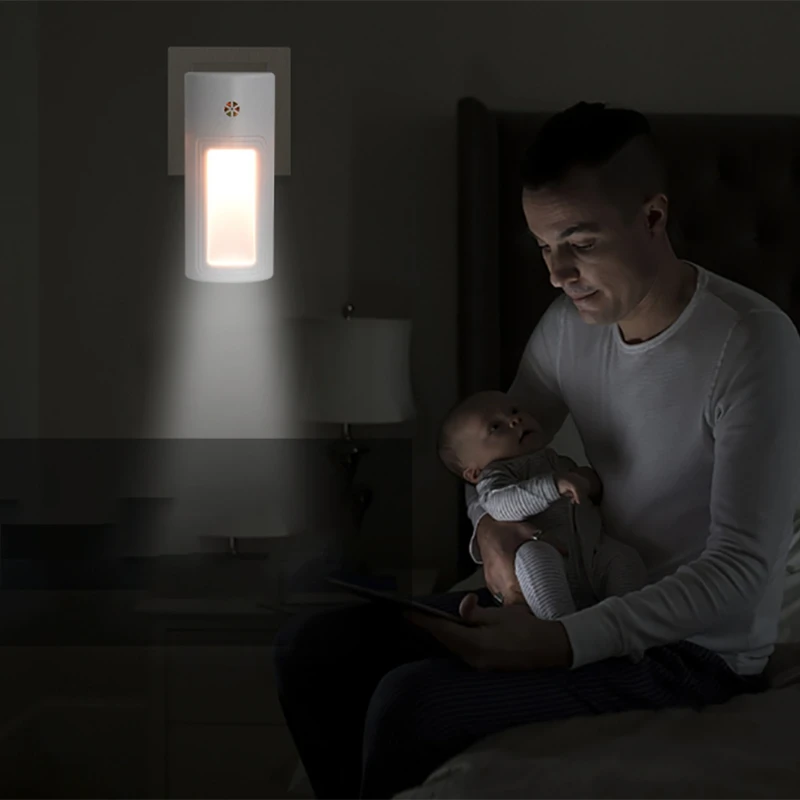 TKOH-2 pezzi luce notturna a LED semplice controllo della luce del corridoio luce notturna lampada da comodino per allattamento plug-in a risparmio energetico spina americana