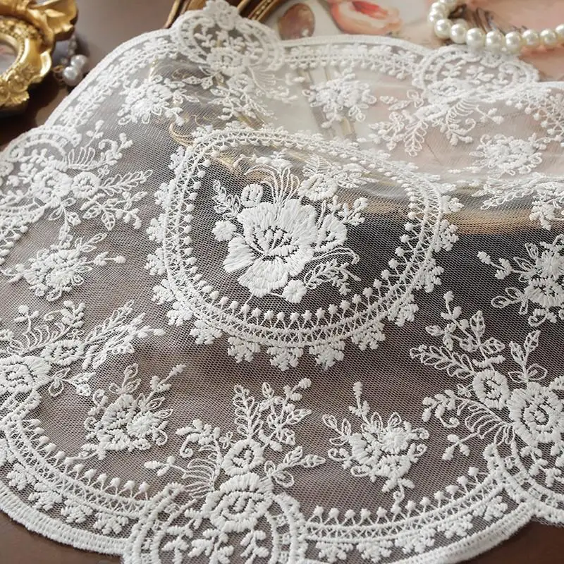 Sophisticated European Retro Table Mat with Exquisite Embroidery for Romantic Dinner