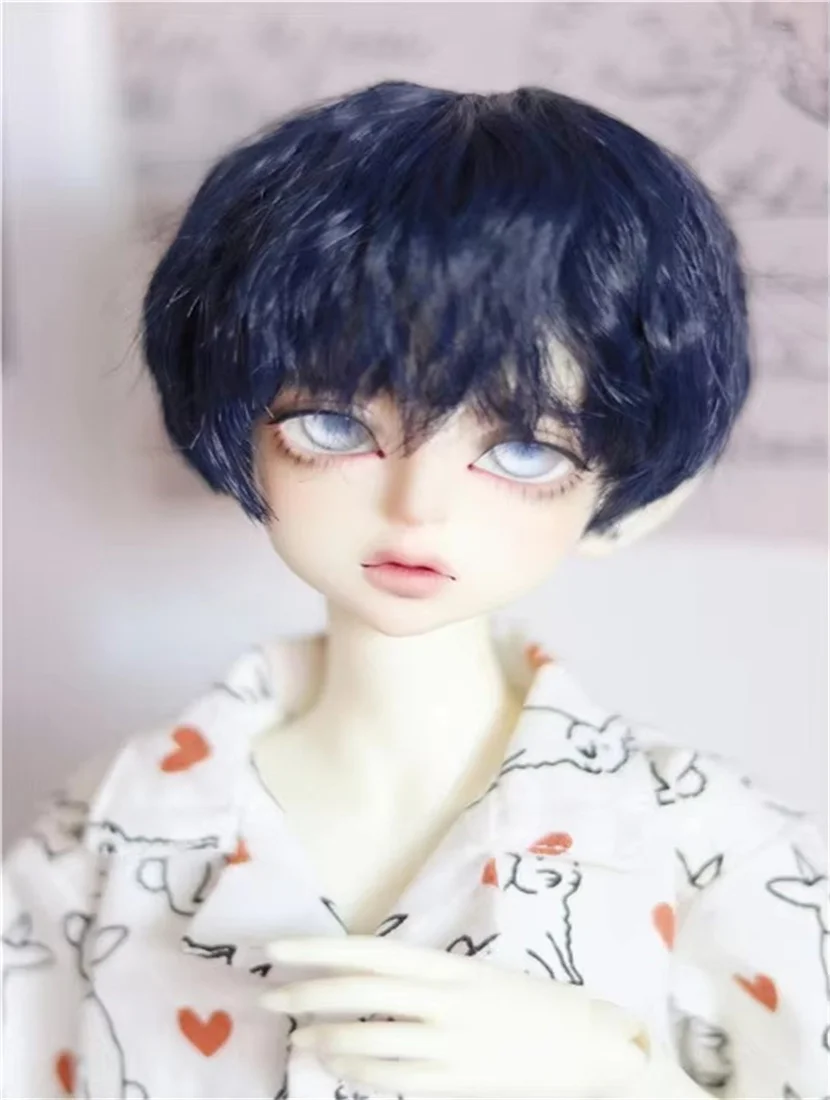 Búp Bê BJD Tóc Giả Thích Hợp Cho 1/3 1/4 1/6 Blythes 1/6 9-10in Thời Trang Mới Đa Năng Micro Cong Nam Tóc Cao Cấp nhiệt Độ Lụa Tóc Giả