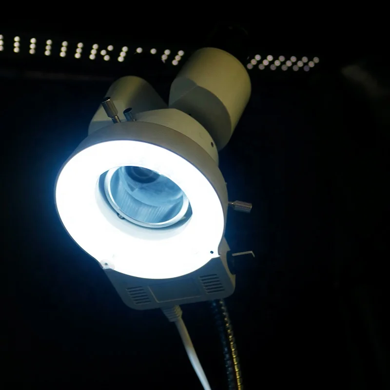 8X 10x 20x تضخيم صمام ثنائي باعث للضوء مجهر ستيريو لحام الأسنان معدات مختبر الأسنان الإلكترونية #4