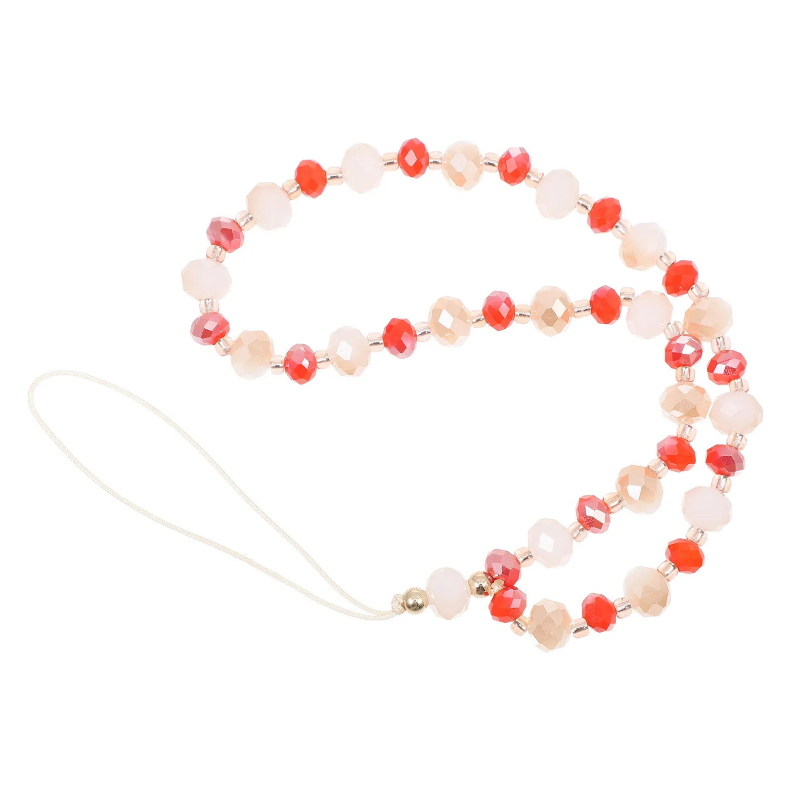 Bead Phone Strap Decorative Keys Wrist Lanyard Crystal Beaded Detachable Anti-lost Hand Mobile Camera USB Bag Hanging
