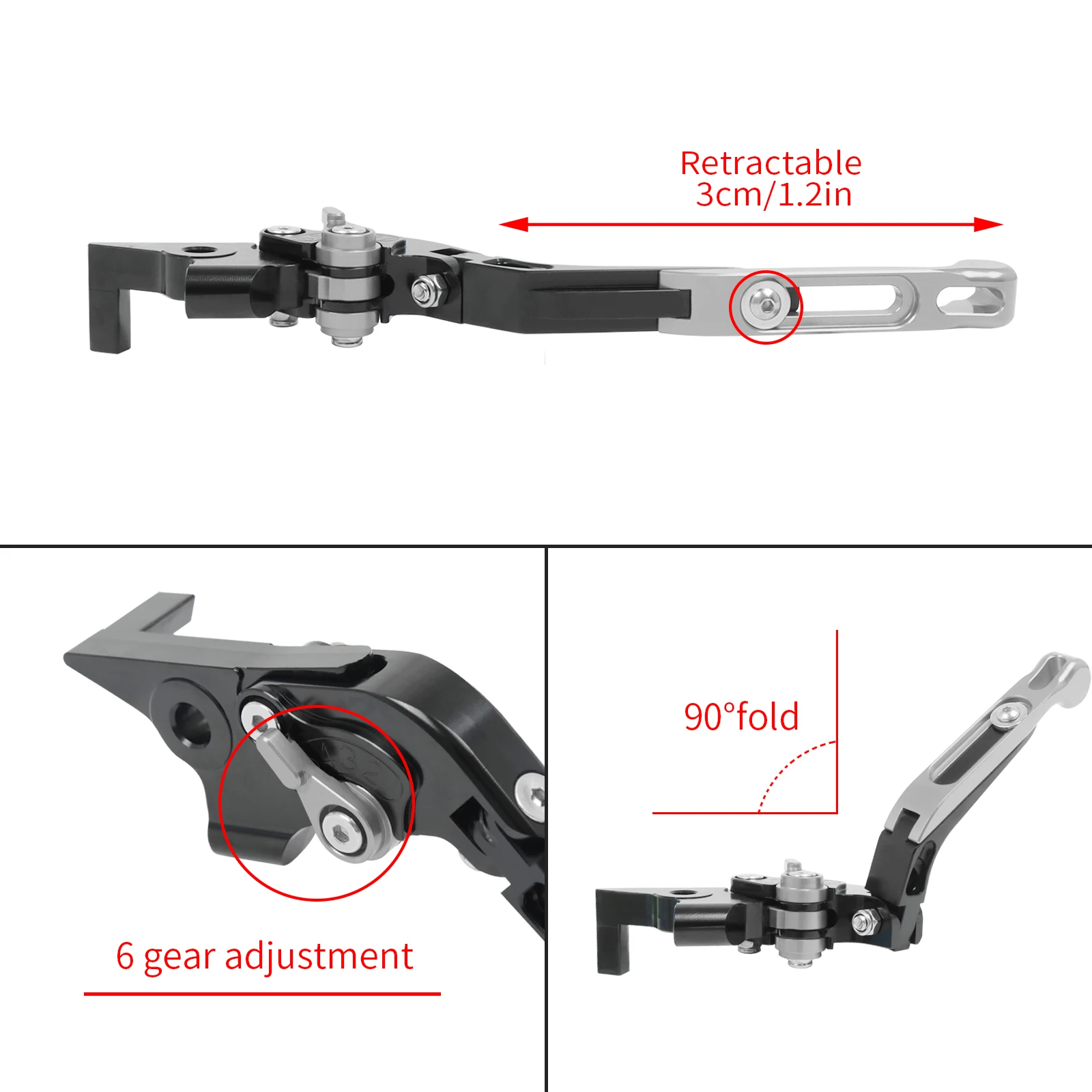 MSX125 GROM 2013-2023 Motorcycle CNC Adjustable Extendable Brake Clutch Levers Handle Lever For Honda MSX 125 MSX125SF 2016-2023