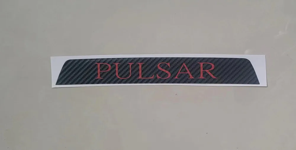 1PC Carbon Fiber Car Stickers Of High Mounted Stop Lamp High Brake Lights For Nissan PULSAR Pulsar Car-Styling Accessories