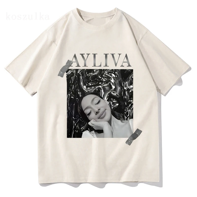 Die Ayliva Tour 2025 Tshirt Sweet Heart Men/women Clothing Harajuku Clothes Vintage Unisex Tops Cotton Tees Graphic T Shirts