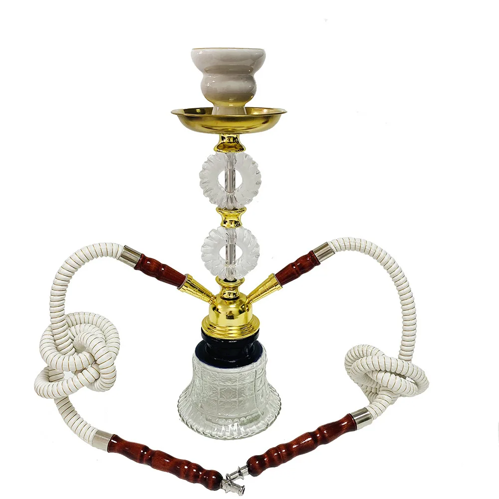 Glass Hookah Shisha Pipe Narguile Completo Chicha Pipa Shisha Cachimba Double Hose Charcoal Tongs Sisha Nargile Shisha Hookah