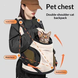 Chaleco transporte ajustable malla transpirable para gatos y perros