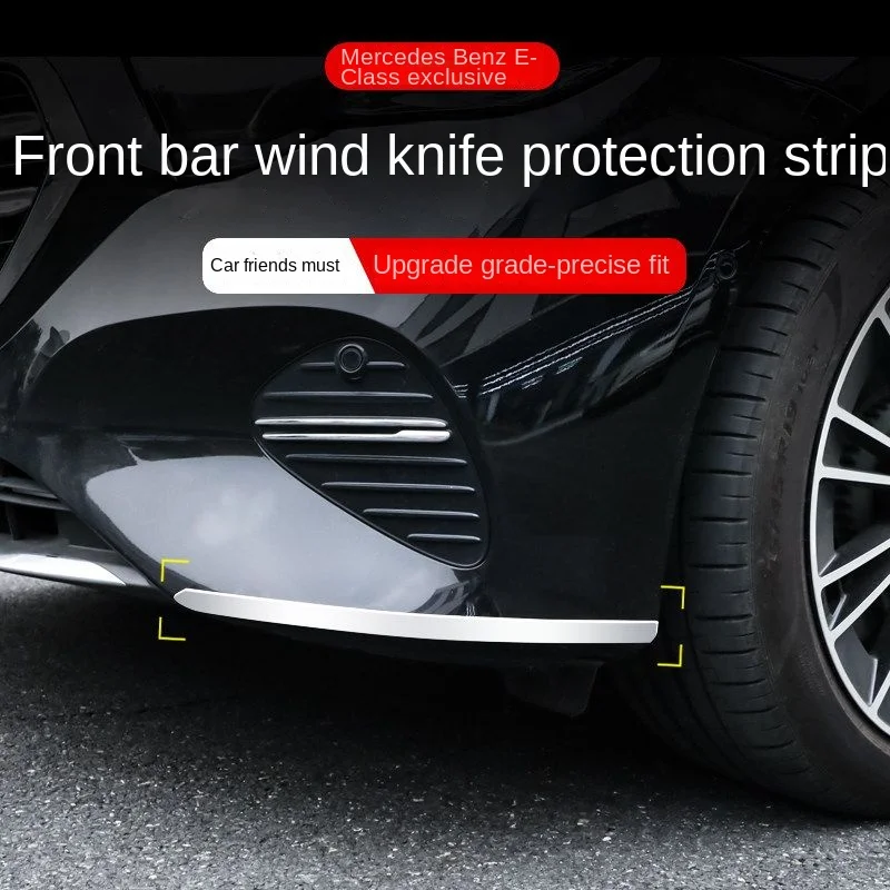 

Подходит для моделей Mercedes Benz E300L E260L 24-25 годов выпуска, глянцевая накладка на передний бампер и декоративная накладка на задний бампер.