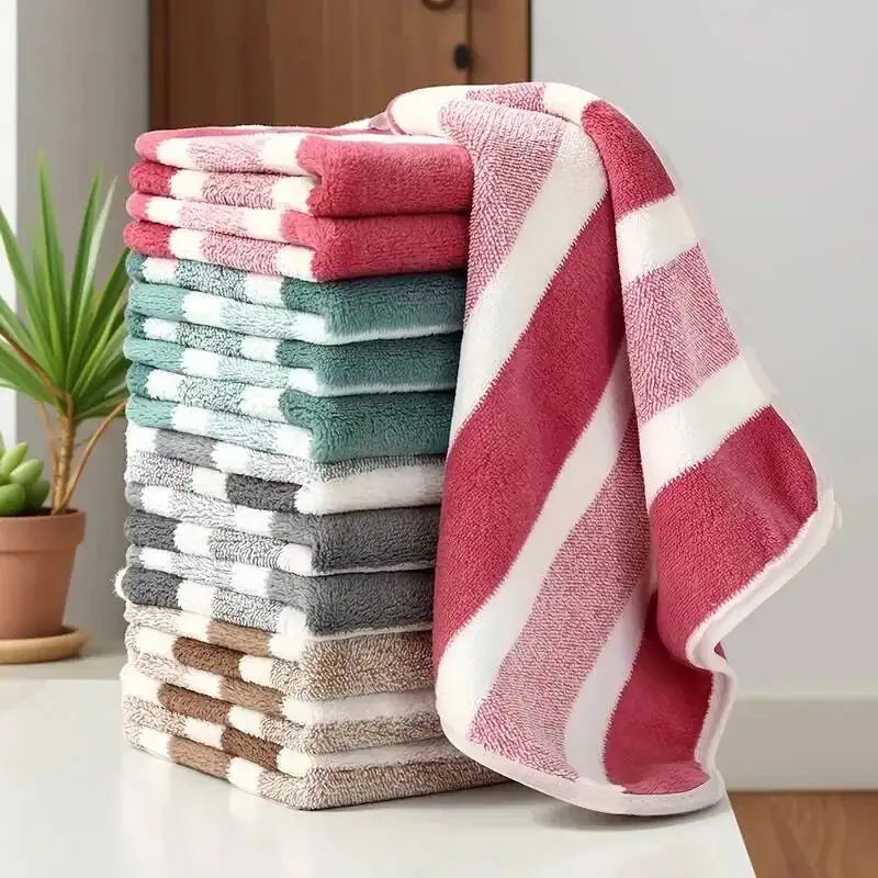

4Pcs Microfiber Washcloth Set Quick-Dry Absorbent Soft And Skin-Friendly Ideal For Home Bathroom Supplies Hotel Outdoor
