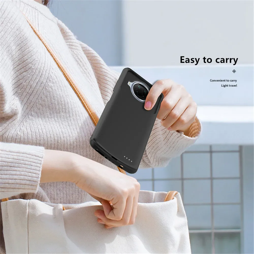 Powerbank Cover For Xiaomi Redmi Note 9 Pro 5G External Battery Charger Cases 6800mAh Power Bank Charging Cover For Redmi Note 9