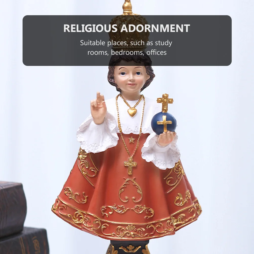 

1Pcs Jesus Statue Resin Adornment Assorted Color Christian Gift Home Office Church Decoration Faith Ornament