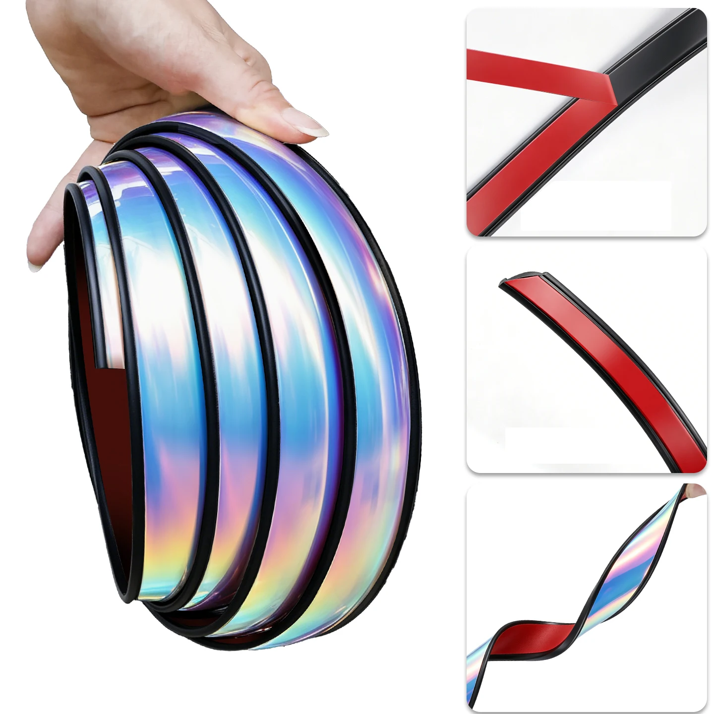 Car Wheel Arch Anti-Collision Strip Protection Modification Carbon Fiber Decoration Scratch Protection
