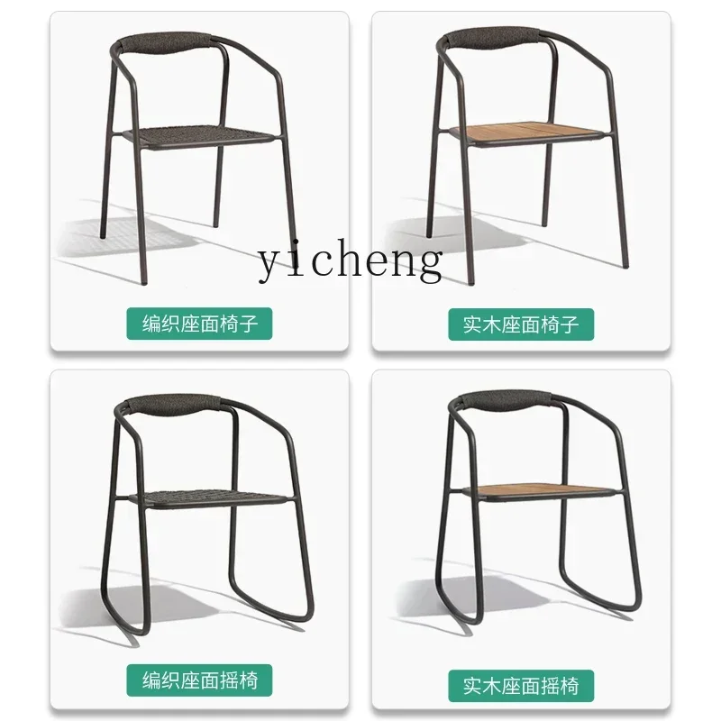 Z2 Northern European Style Balcony Small Table and Chair Leisure Rattan Chair Coffee Table Three-Piece Set Light Luxury Chair