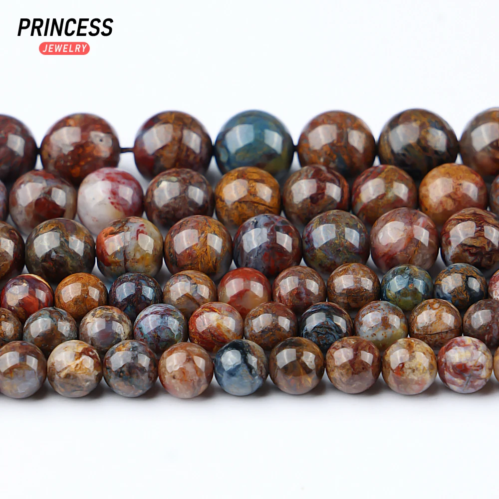 A++ Natural Pietersite Petrified Wood 4-10mm Loose Beads for Jewelry Making Wholesale Stone Beads DIY Accessories