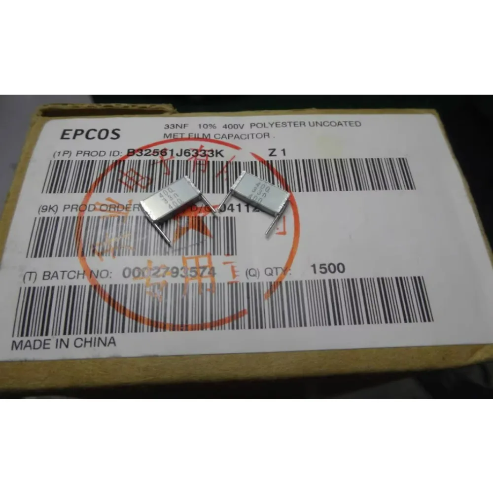 

10PCS EPCOS 0.033uf/400v 33nf 333 new 10mm layer cake capacitor B32561J6333K