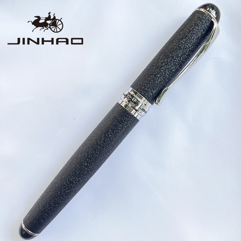 1 قطعة 750 مجموعة مكتب فاخرة هدية فضية تقليم المعادن الأعمال الأسطوانة الكتابة القلم