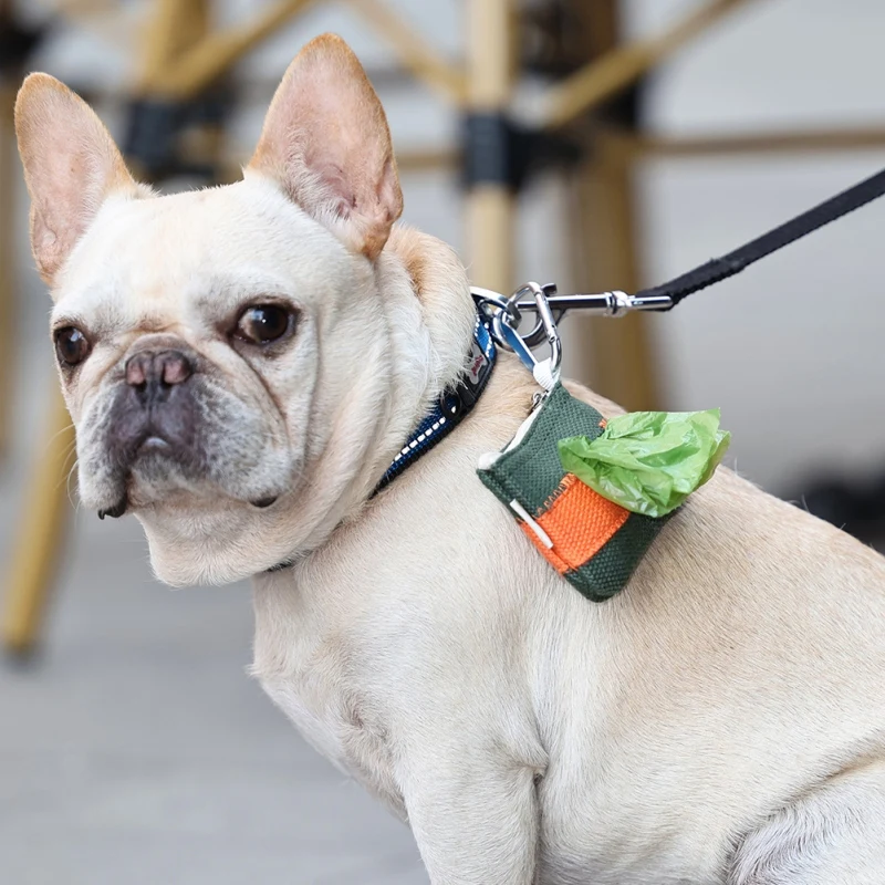 

Pet Dog Poop Bag Dispense for Small Medium Dogs Cotton Polyester Portable Premium Quality Pick-up Bag Zippered Pouch