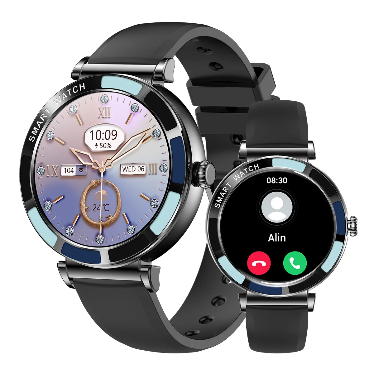 

Bluetooth Smart Watch Women Custom Dial Steel Watches Calling Men Sports Fitness Tracker Heart Rate Smartwatch For Android IOS