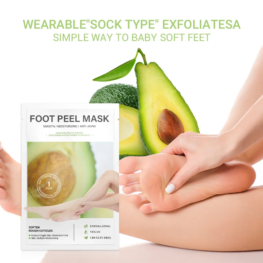 10pcs Exfoliating Foot Mask Pedicure Socks Peeling Dead Skin Remover Calluses Heels Foot Spa Moisturizing Feet Care