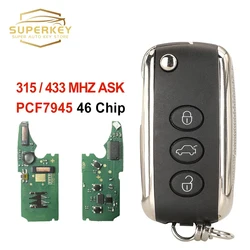SUPERKEY 315MHz 433MHz 46 Chip Keyless Flip Smart Key per Bentley Continental GT Flying Spur KR55WK45032