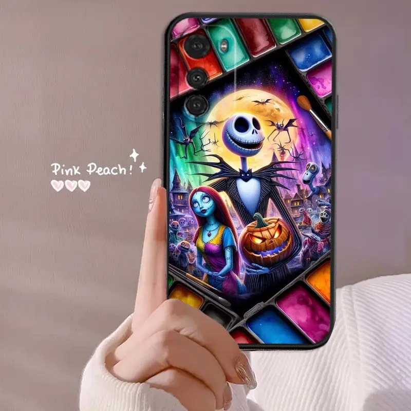 Cute Christmas Eve Scare Cool For Motorola G85 Edge 50 G24 G35 G14 G04 40 G72 G34 G31 G Stylus G54 G13 G32 5G Black Phone Case