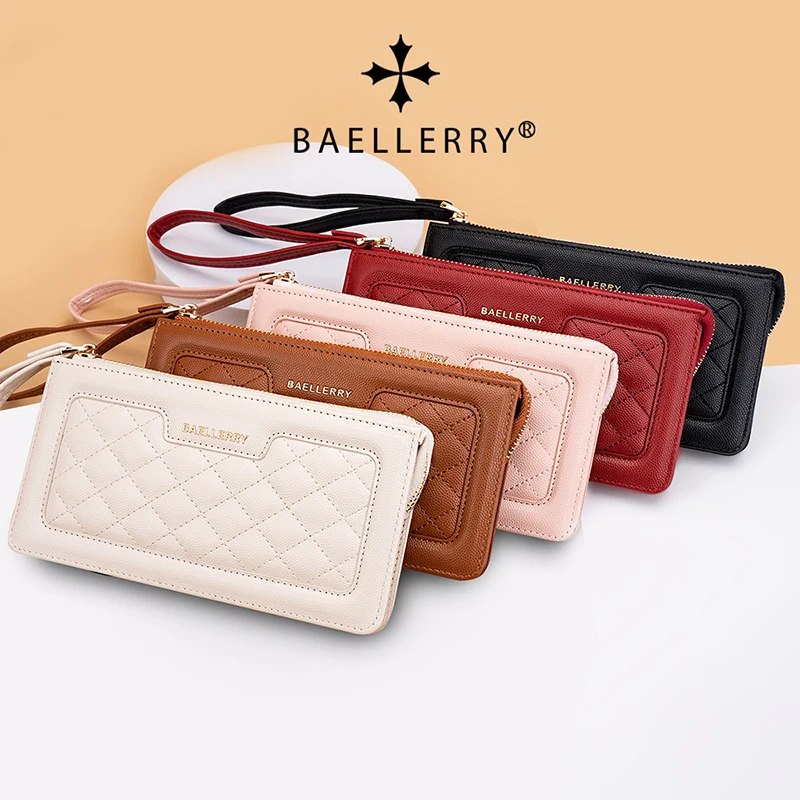 Baellerry Long Women Phone Bag Wallets Handbags Card Holder Female Purses Big Capacity Coin Pocket Zipper Women Wallet