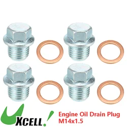 UXCELL 4 Set M14x1.5 Car Oil Drain Plug Washer MD050316 Screw for Mitsubishi Outlander 2003-2016 for Volvo V40 1998-2004