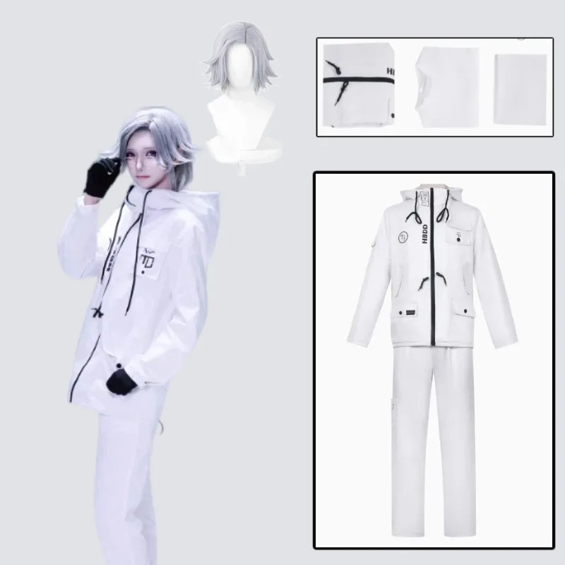 

Aotuki Eito Cosplay Costume Men Game White Uniform Wig Suit Halloween Party Role Play Outfit Sports Wear Daily Clothing