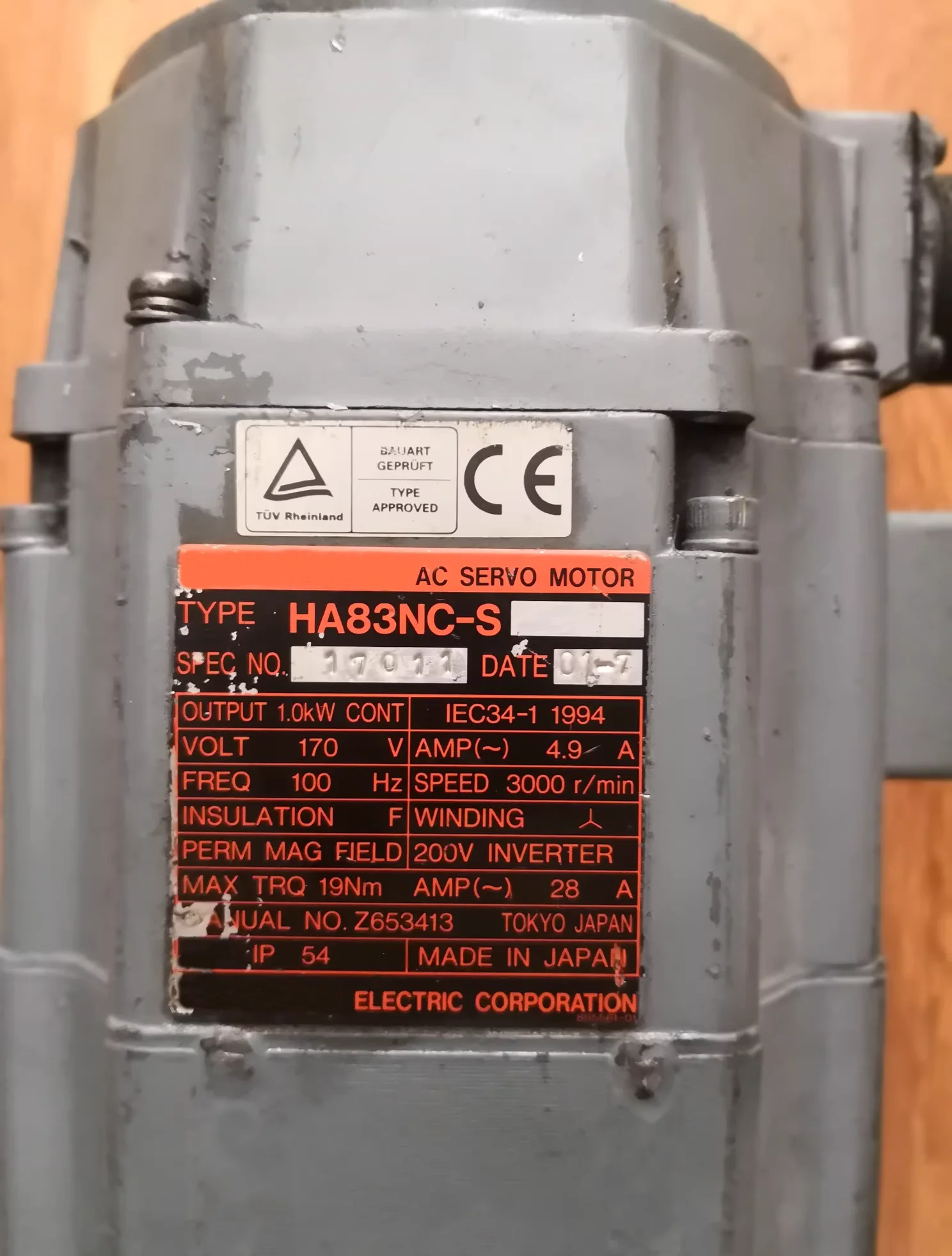 Servo motor usado HA83NC-S testado ok, envio rápido