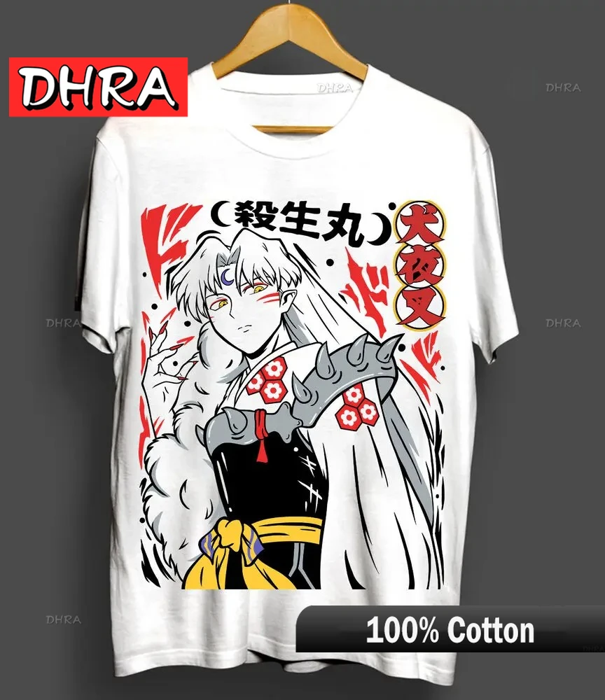 Japanese Anime Inuyasha Harajuku Kawaii Cartoon Graphic Tee Cute Women Tops Ropa De Mujer Short Sleeve Cool Sesshomaru T Shirt