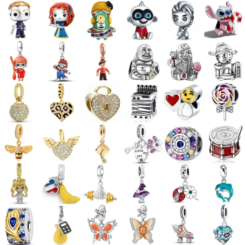 

Hot Selling 925 Silver,Heart-Shaped Wings,Shoes,Butterfly Bead Pendant Suitable European Original Bracelet DIY Exquisite Jewelry