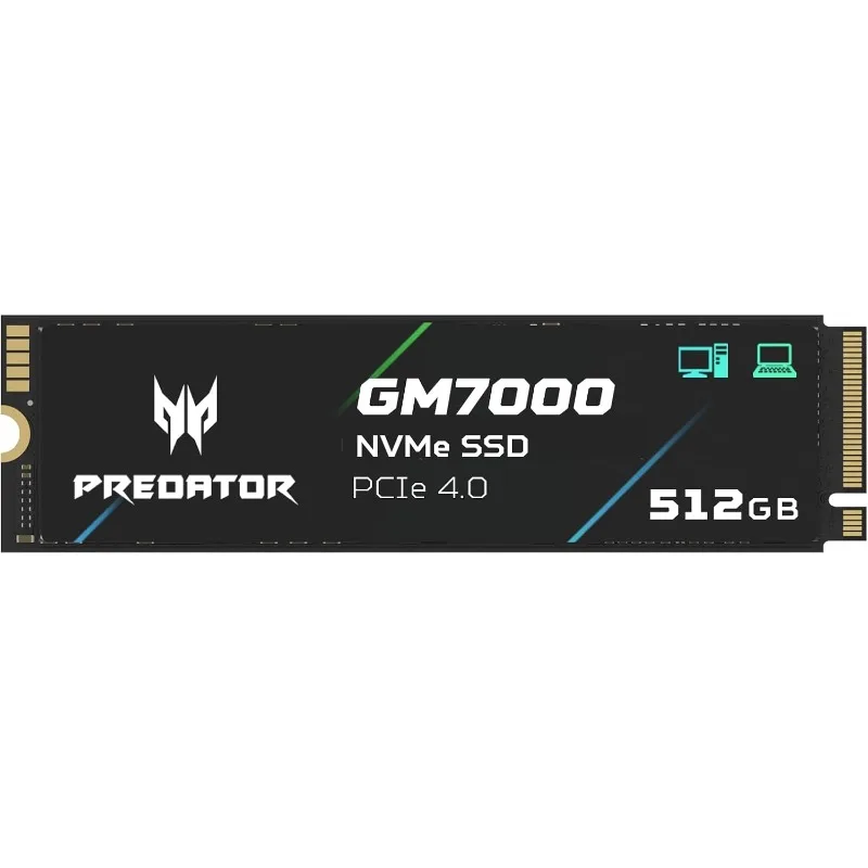 

M.2 SSD 512GB GM7000 with DRAM Cache NVMe 1.4 2280 PCIe Gen4×4 Ultra high Speed (Maximum Read: 7400MB/s, max Write: 670
