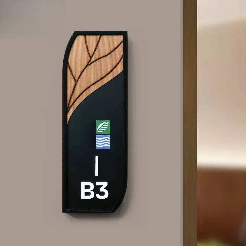 House number Walnut house  sign Staircase wayfinding sign Hotel house  and apartment