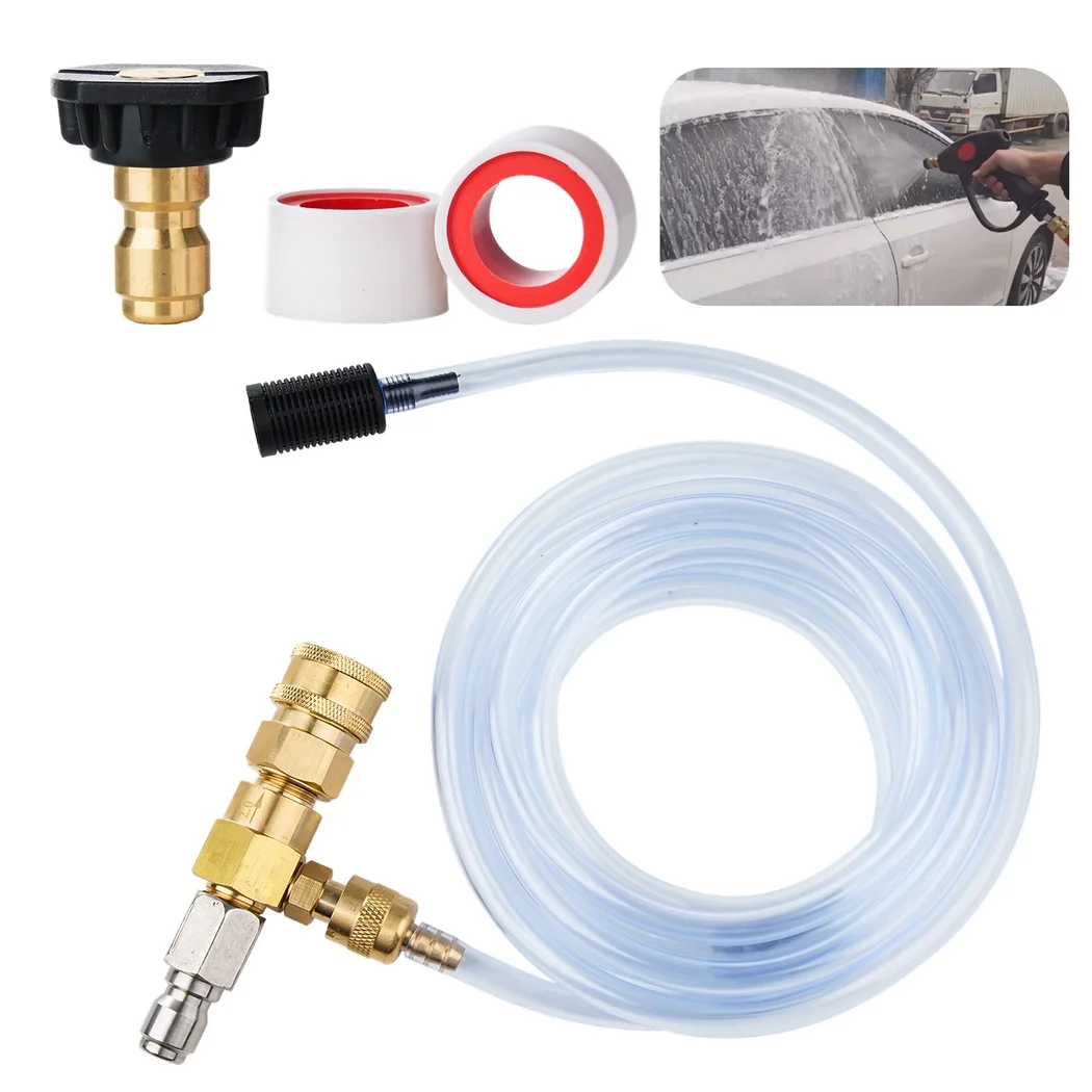 Downstream Injector For Pressure Washer Power Washer Chemical Injector Kit With 3/8