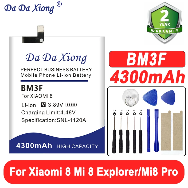 4300mAh BM3F Battery for Xiaomi 8 Mi 8 Explorer/Mi8 Pro Transparent Exploration Edition