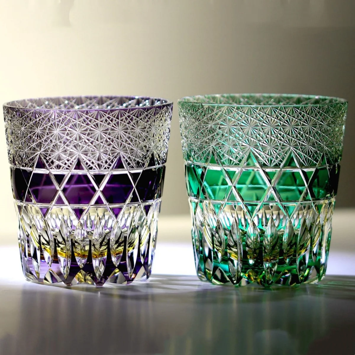 

Стакан для виски Edo Kiriko в старинном стиле, ручная огранка, из свинцового хрусталя, роскошный стакан, барная посуда, новинка