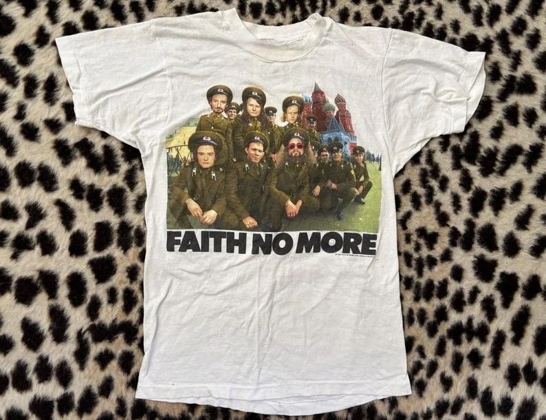 Faith No More Short Sleeve Cotton T-shirt Graphic Print Tees Rock Band Summer Men Women Vintage Y2K Tee Tops Casual Streetwear