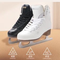 Professional Ice Figure Skates Shoes Thermal Patins Warm Thicken Skating Sneakers with Blade for Beginners Kids Adults Teenagers