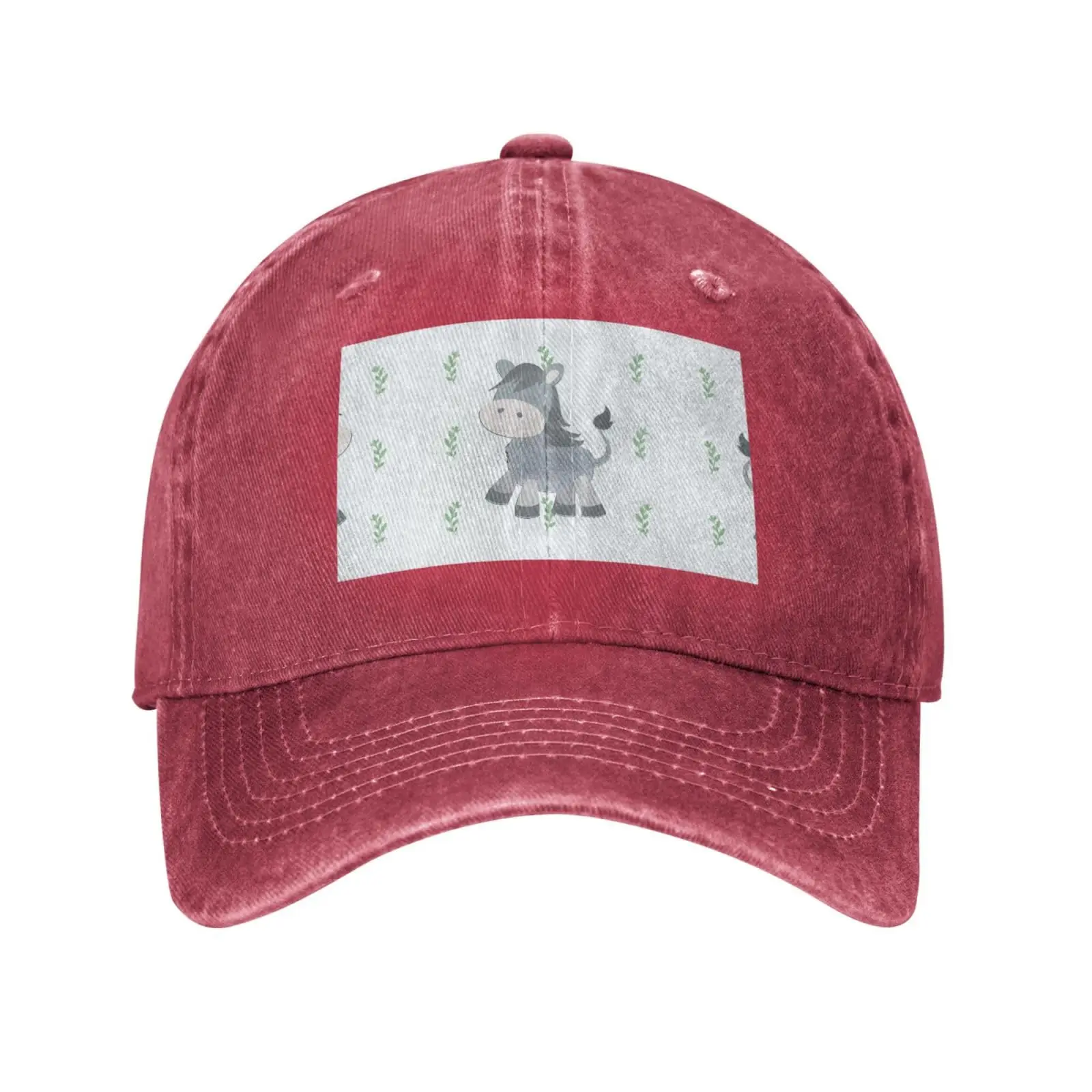 Gorra de béisbol de burro sonriente para hombre y mujer, gorro de mezclilla de algodón lavado, ajustable, Unisex, deportes al aire libre, ropa de calle