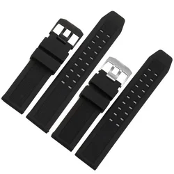 23mm Black Silicone Rubber Strap for Luminox Military 7251 3050 Watch Band Men Sport Waterproof Bracelet Accessories with logo