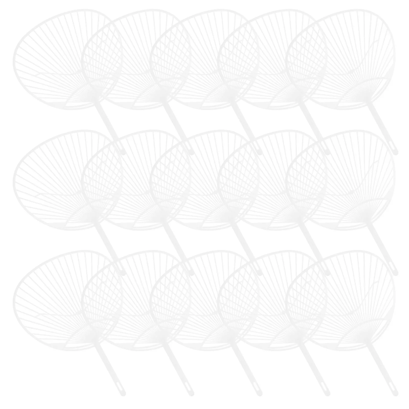 طقم مروحة DIY 20 قطعة إطار مروحة يدوية على الطراز الياباني لمراوح الورق مستلزمات صناعة الحرف اليدوية مجموعة مروحة يدوية بيضاء