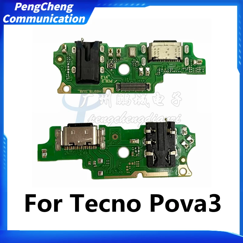 

10pcs For Tecno Pova3 Charging board Charging flex Charger flex mobile phone Parts Flex Cable